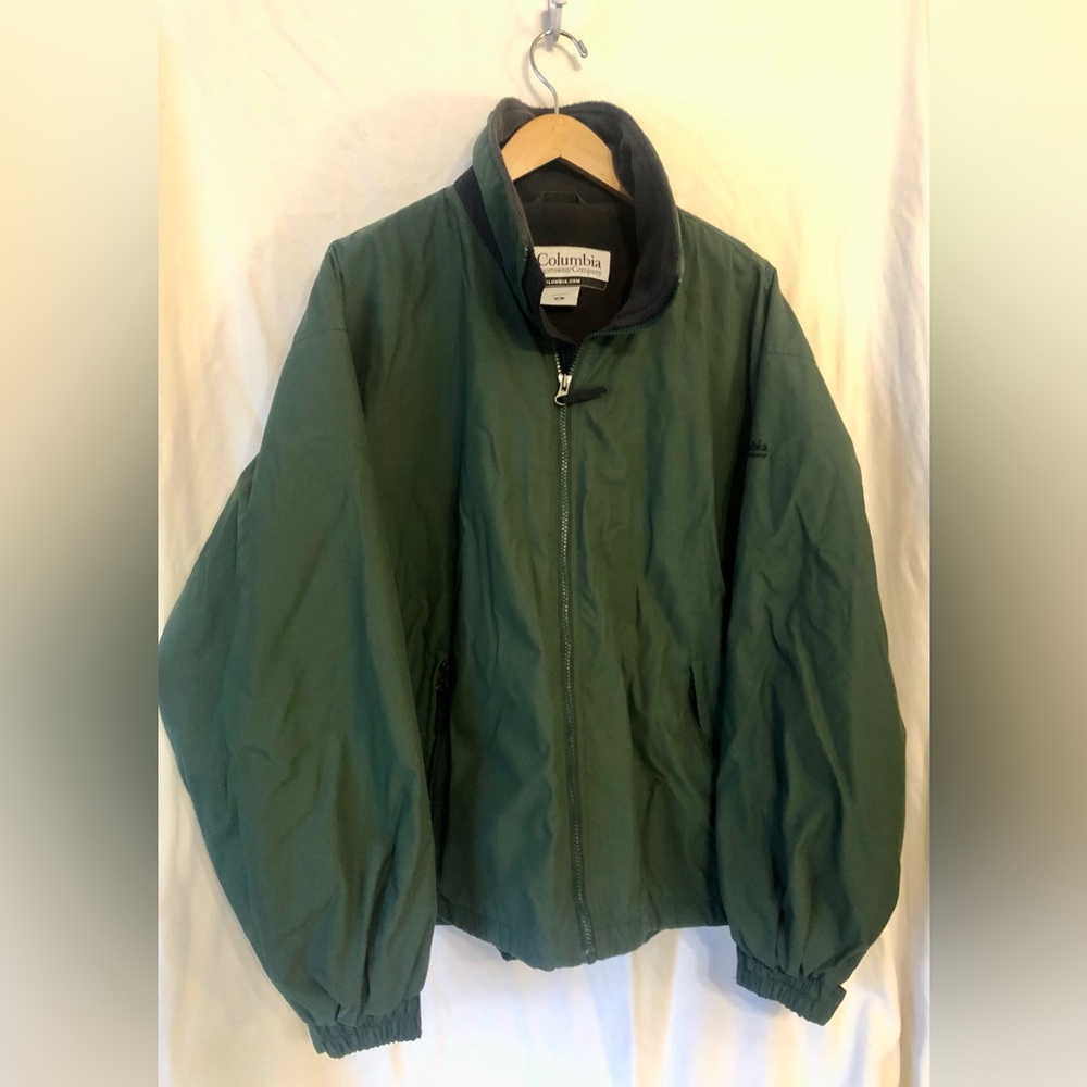 Columbia Men's Green, Fleece lined Jacket, Size M